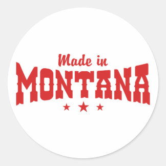 Pegatina Redonda Hecho en Montana