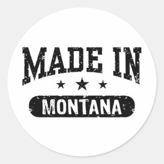 Pegatina Redonda Hecho en Montana