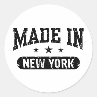 Pegatina Redonda Hecho en Nueva York