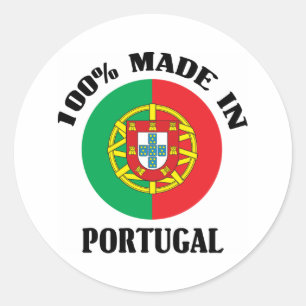 Pegatina Redonda Hecho en Portugal