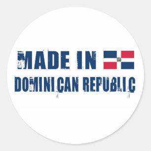 Pegatina Redonda Hecho en República Dominicana