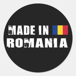 Pegatina Redonda Hecho en Rumania