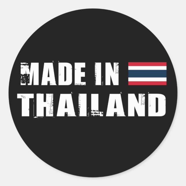 Pegatina Redonda Hecho en Tailandia (Anverso)