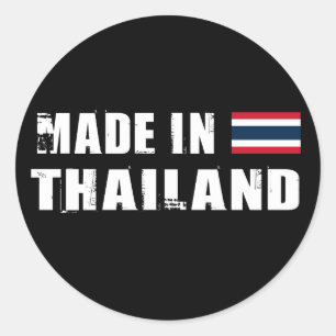 Pegatina Redonda Hecho en Tailandia