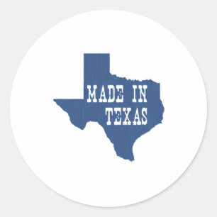 Pegatina Redonda Hecho en Texas