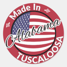 Hecho en Tuscaloosa Alabama Estrellas y Bandera de