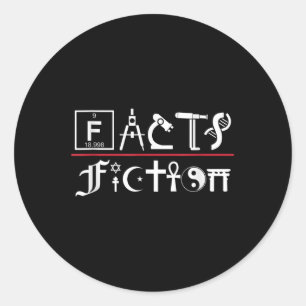Pegatina Redonda Hechos sobre los estudios ateos de ficción