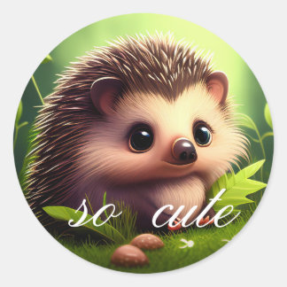Pegatina Redonda  hedgehog sticker