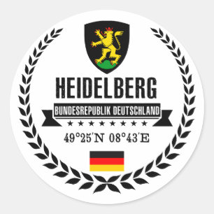 Pegatina Redonda Heidelberg