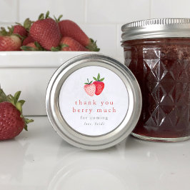 Pegatina Redonda HEIDI Cute Fresa Gracias Berry Mucho Favor