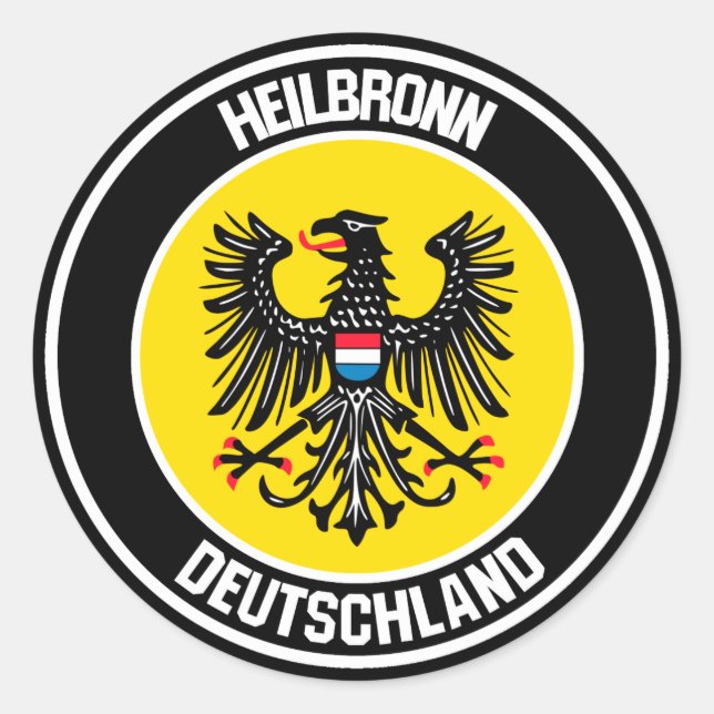 Pegatina Redonda Heilbronn Round Emblem (Anverso)