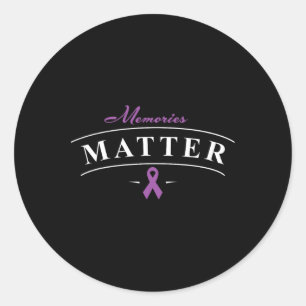 Pegatina Redonda Heimerheimer Awareness Design Support Mes Purple