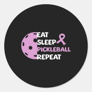 Pegatina Redonda Heimerheimer Picklell Eat Sleep Picklell Repetir P