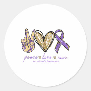 Pegatina Redonda Heimers Camisas de Conciencia Paz Cure Mujeres Mam