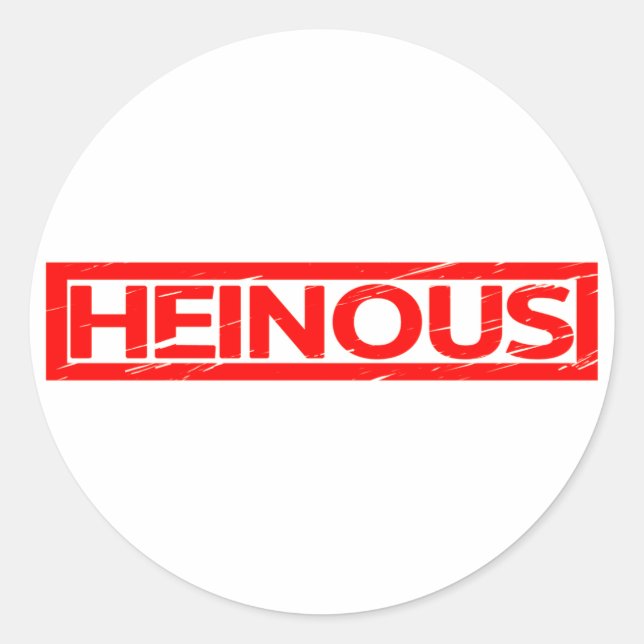 Pegatina Redonda Heinous Stamp (Anverso)