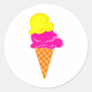 Pegatina Redonda Helado