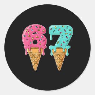 Pegatina Redonda Helado Bysebyll Drip 67 Bysebyll Estilo de Vida 10