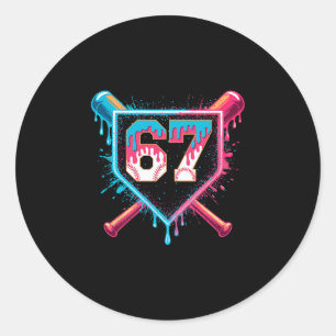 Pegatina Redonda Helado Bysebyll Drip Six Seven Argot Gen Alpha