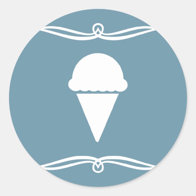 Pegatina Redonda helado mod (Anverso)