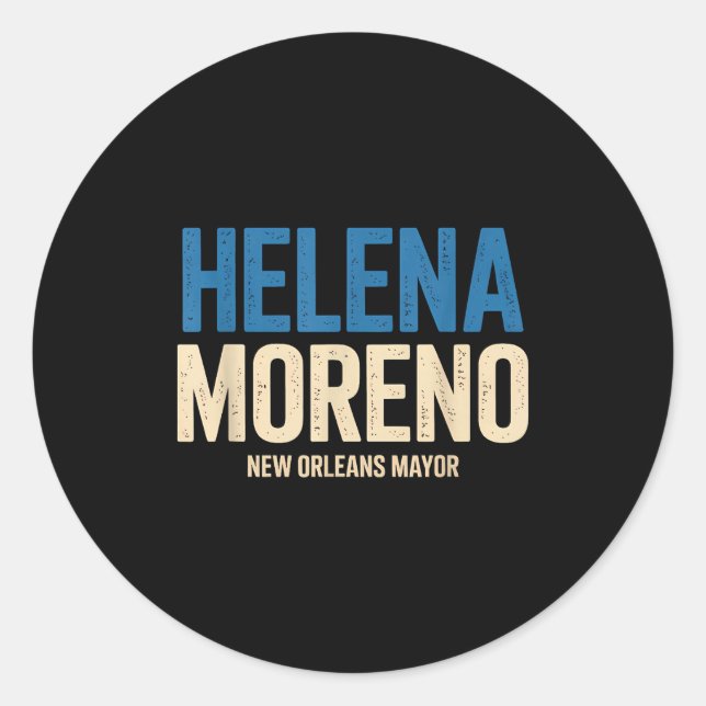 Pegatina Redonda Helena Moreno New Orleans Mayor  (Anverso)