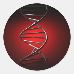 Pegatina Redonda Helix doble de ADN
