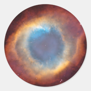 Pegatina Redonda Helix Nebula por Hubble