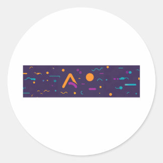 Pegatina Redonda Hello