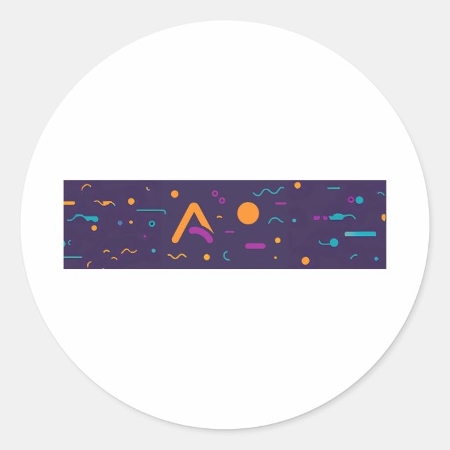 Pegatina Redonda Hello (Anverso)