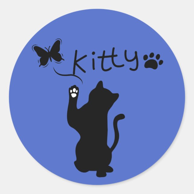 Pegatina Redonda Hello Kitty (Anverso)