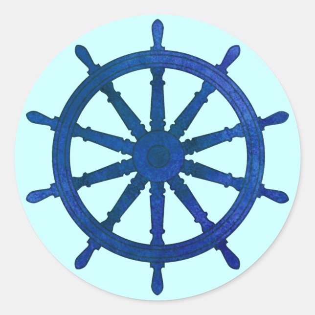 Pegatina Redonda Helm del barco (Anverso)