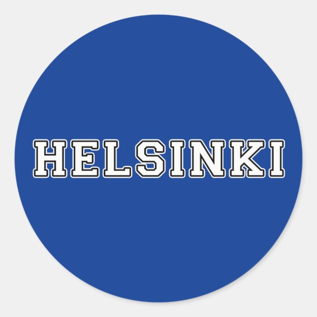 Pegatina Redonda Helsinki Finlandia (Anverso)