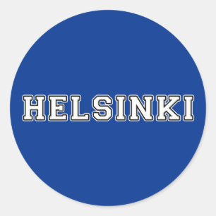 Pegatina Redonda Helsinki Finlandia