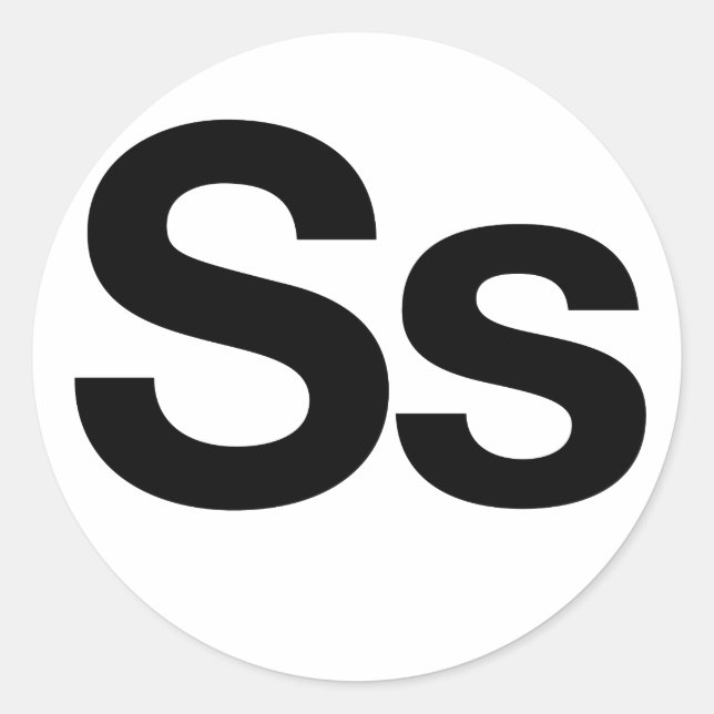 Pegatina Redonda Helvetica Ss (Anverso)