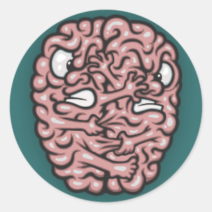 Pegatina Redonda Hemisferios