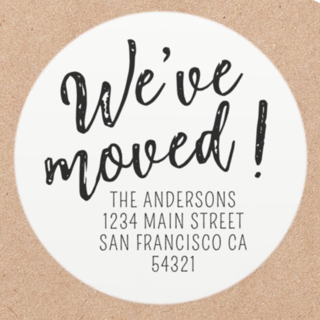 Pegatina Redonda Hemos cambiado el guión moderno manuscrito (Subido por el creador)