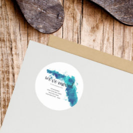 Pegatina Redonda Hemos movido la acuarela del estado de Florida