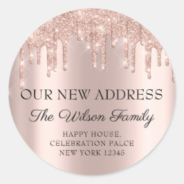 Pegatina Redonda Hemos Movido RSVP Cambio De Dirección Clásico