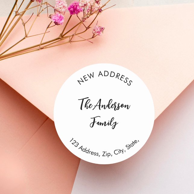 Pegatina Redonda Hemos movido una nueva dirección (Subido por el creador)