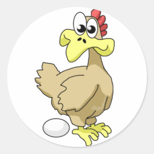 Pegatina Redonda Hen
