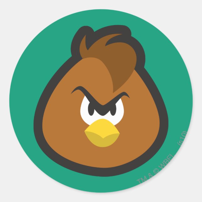 Pegatina Redonda Henery Hawk 3 (Anverso)