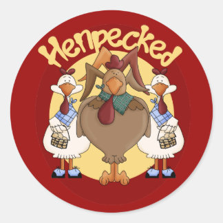Pegatina Redonda Henpecked