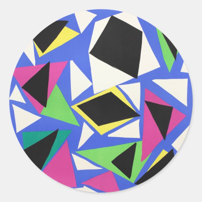 Pegatina Redonda Henri Matisse's Exhibition Poster (Anverso)