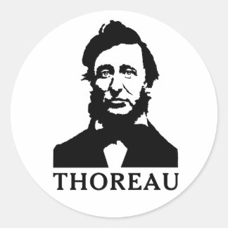 Pegatina Redonda Henry David Thoreau