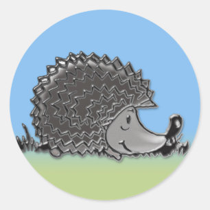 Pegatina Redonda Henry el erizo