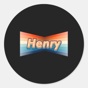 Pegatina Redonda Henry First Name Henry