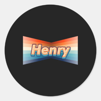 Pegatina Redonda Henry First Name Henry