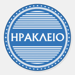 Pegatina Redonda Heraklion City Pride Emblem – Greek Identity