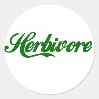 Pegatina Redonda Herbivore