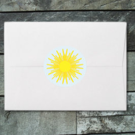 Pegatina Redonda Here Comes The Son Boy Baby Shower