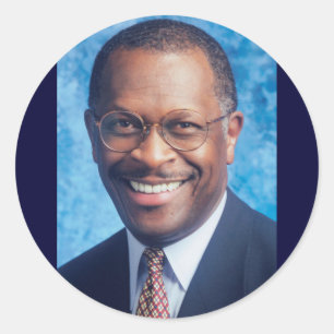 Pegatina Redonda Herman Cain